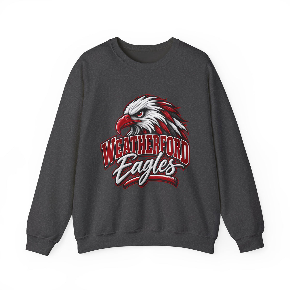 Weatherford Eagles Crewneck Sweatshirt — School Mascot Eagle Logo Pullover