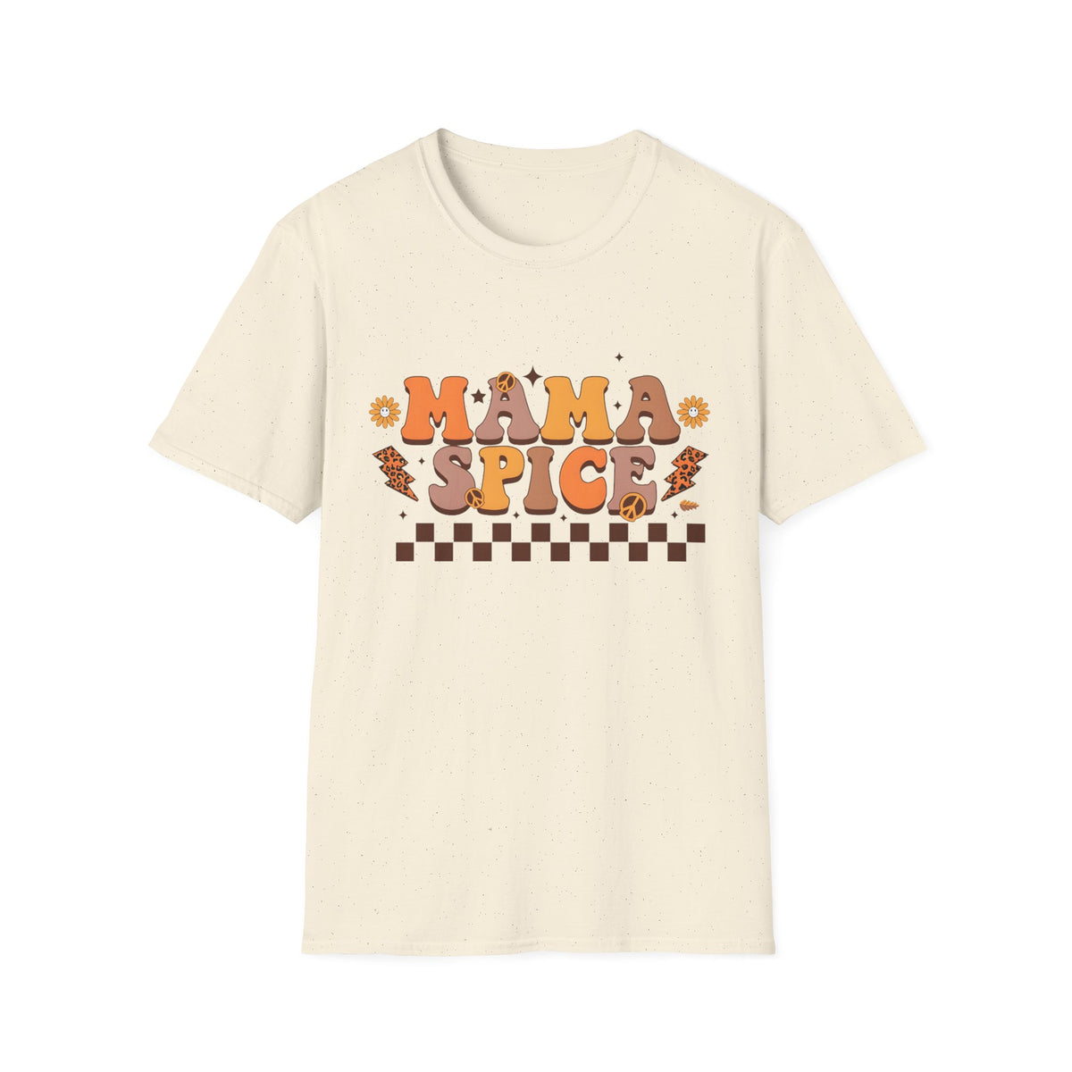 Mama Spice Retro Tee — 70s Vintage Floral Peace Graphic T-Shirt