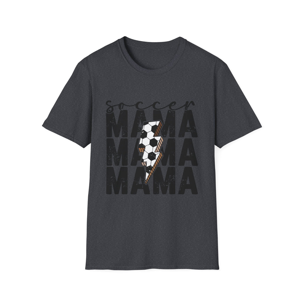 Soccer Mama Graphic Tee — Distressed Soccer Ball Design