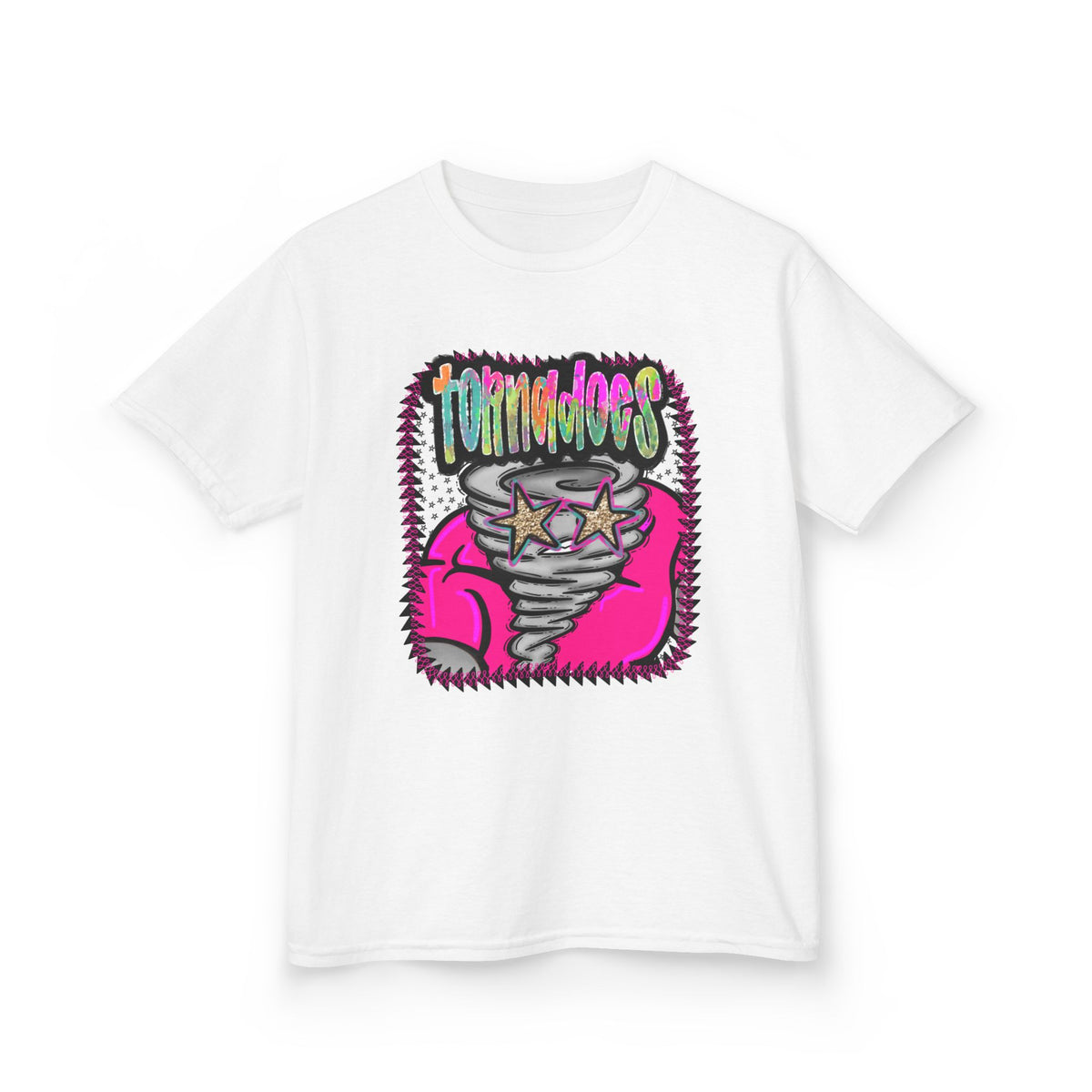 Kids Tee — Colorful 'Tornado' Cartoon Graphic Shirt for Kids
