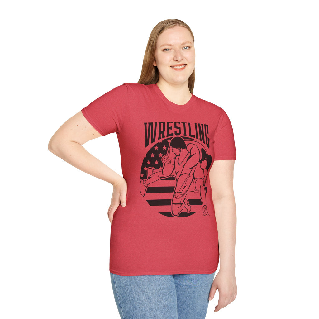 Wrestling T-Shirt — USA Flag Grapplers Graphic Tee