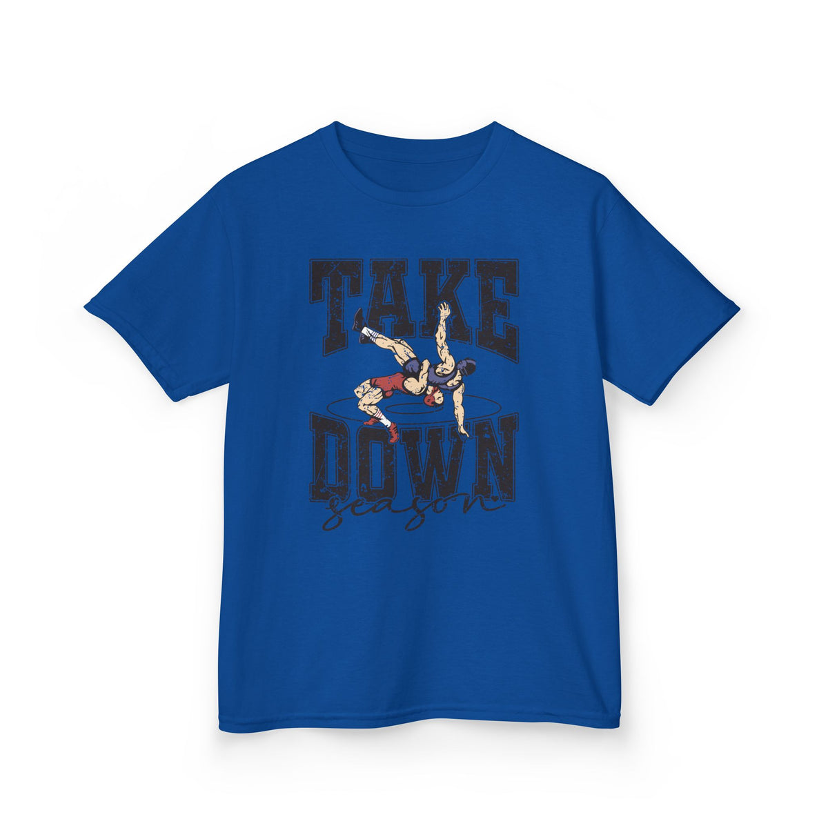 Wrestling "Take Down Season" Kids T-Shirt — Youth Wrestling Tee