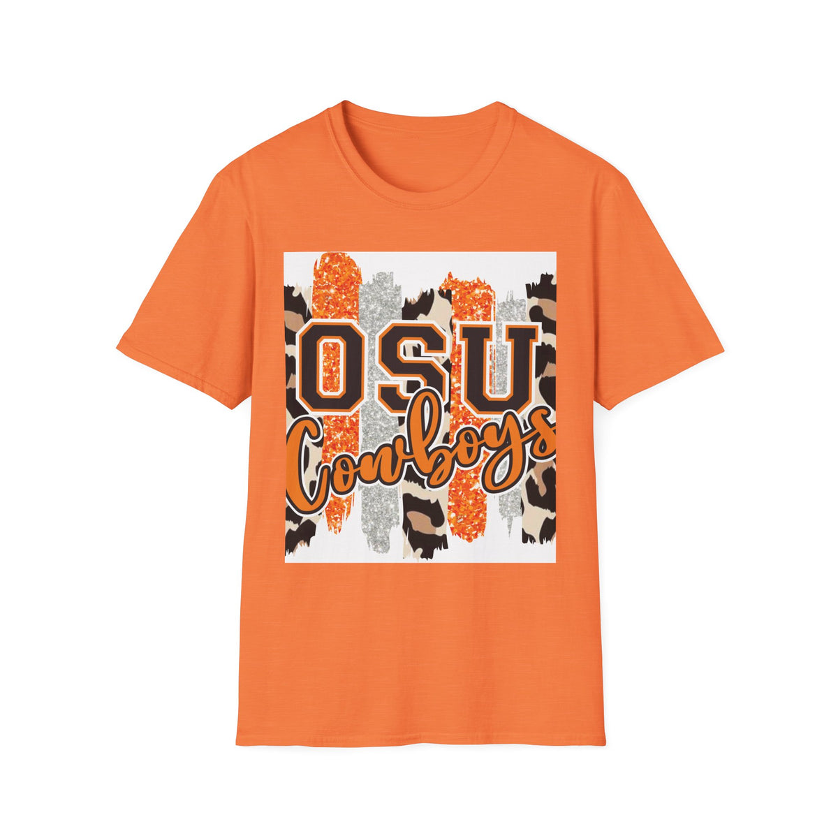 OSU Cowboys T-Shirt — Orange Camo College Spirit Tee