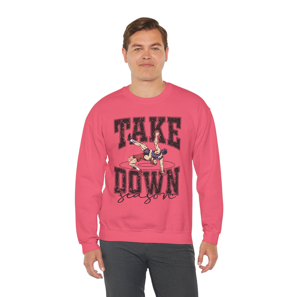 Take Down Season Wrestling Crewneck Sweatshirt