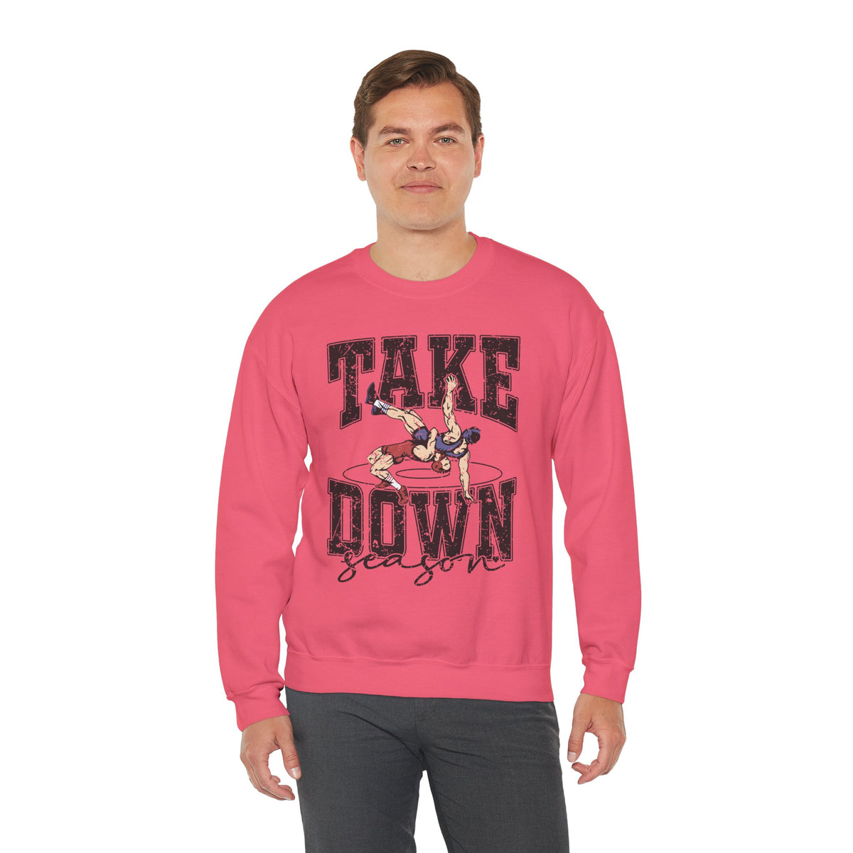Take Down Season Wrestling Crewneck Sweatshirt