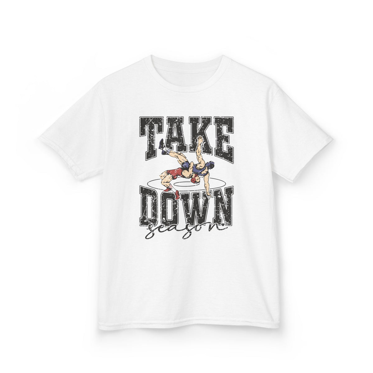Wrestling "Take Down Season" Kids T-Shirt — Youth Wrestling Tee