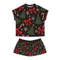 Christmas Tree & Candy Cane Women's Short Pajama Set