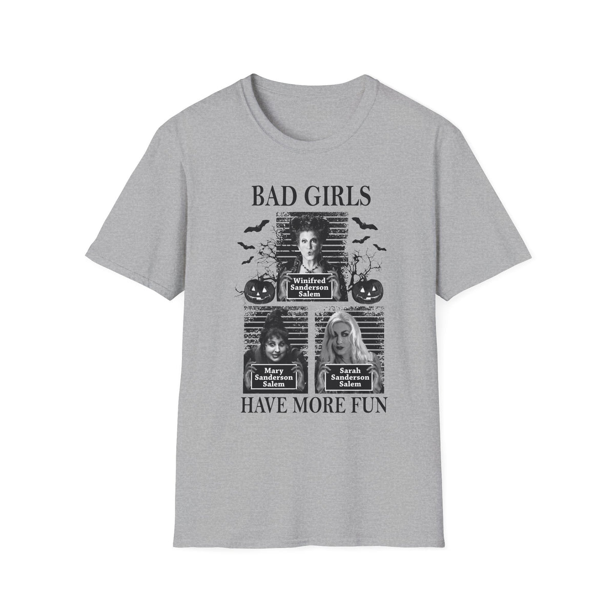 Bad Girls Have More Fun T-Shirt — Winifred Sanderson Salem Mugshot Halloween Tee