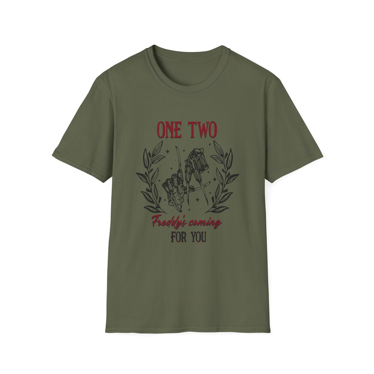 One Two "Freddy's Coming for You" Tee — Horror Movie Graphic T-Shirt