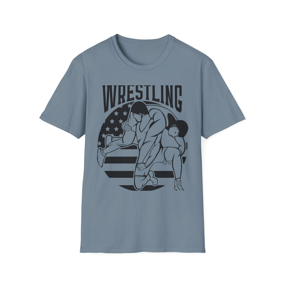 Wrestling T-Shirt — USA Flag Grapplers Graphic Tee