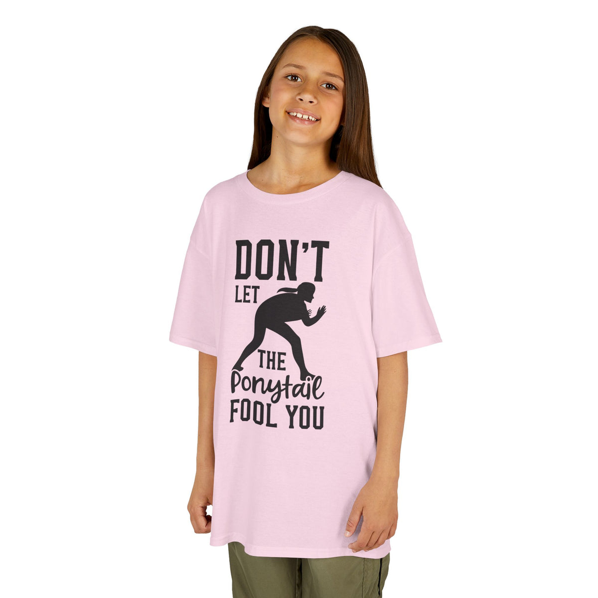 Kids Tee — "Don't Let the Ponytail Fool You"