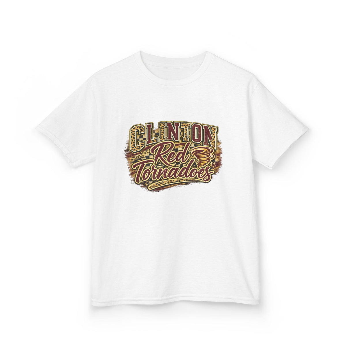 Clinton Red Tornados Kids T‑Shirt — Vintage School Team Logo