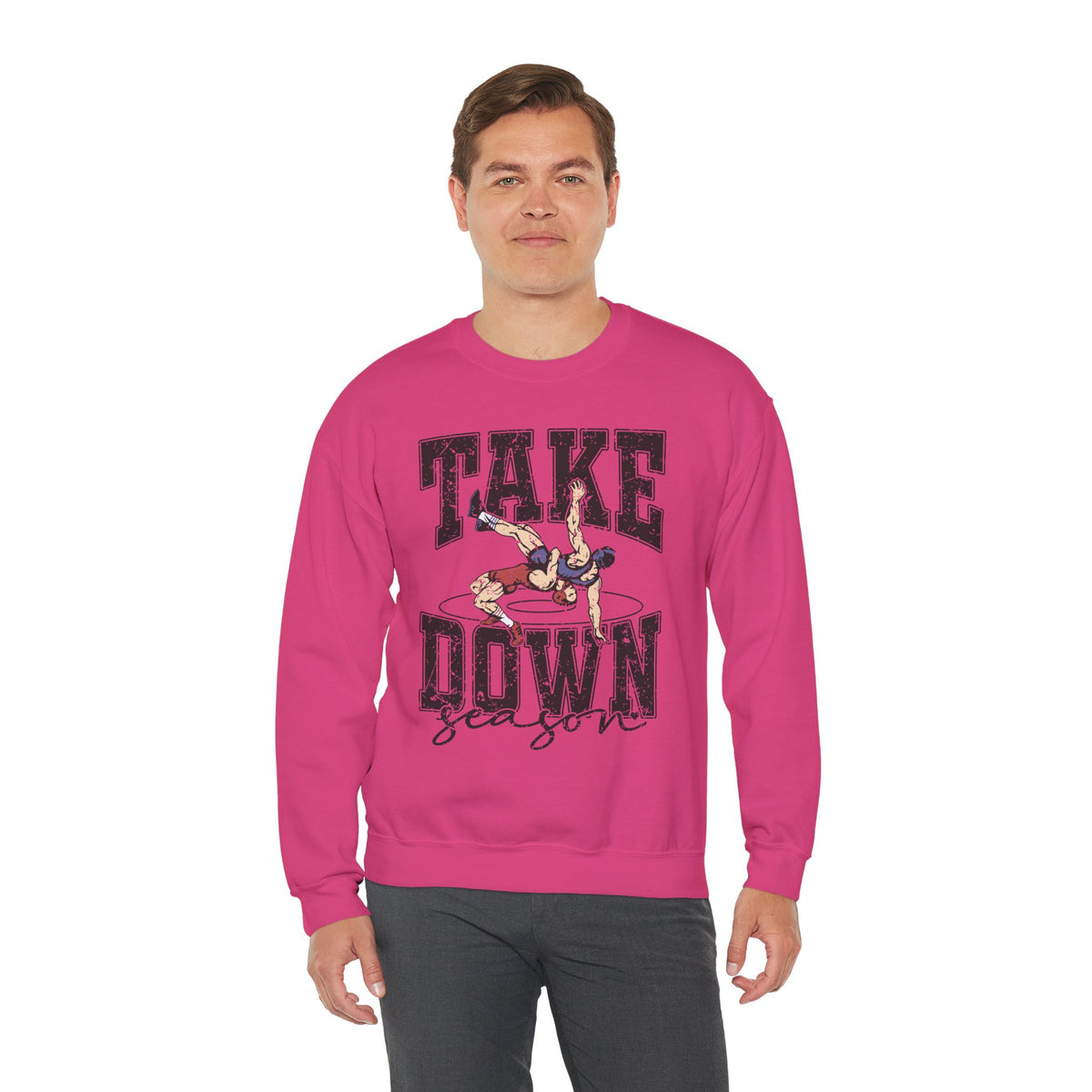 Take Down Season Wrestling Crewneck Sweatshirt