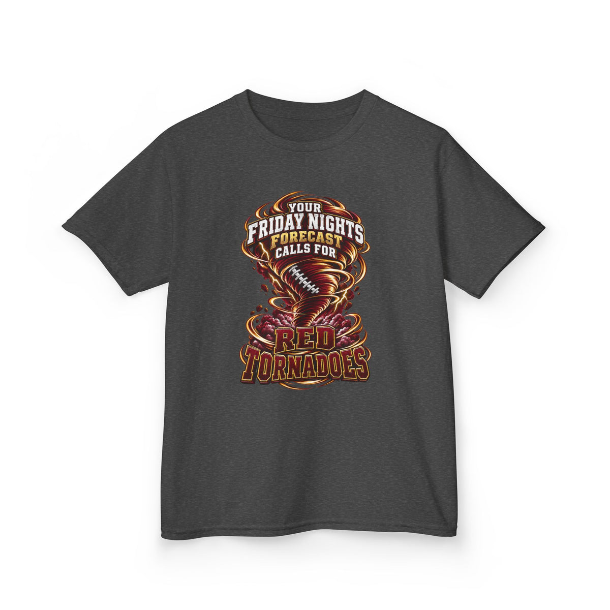 Kids T‑Shirt - "Your Friday Night Forecast Calls for Cheerful Tornados" Graphic Tee