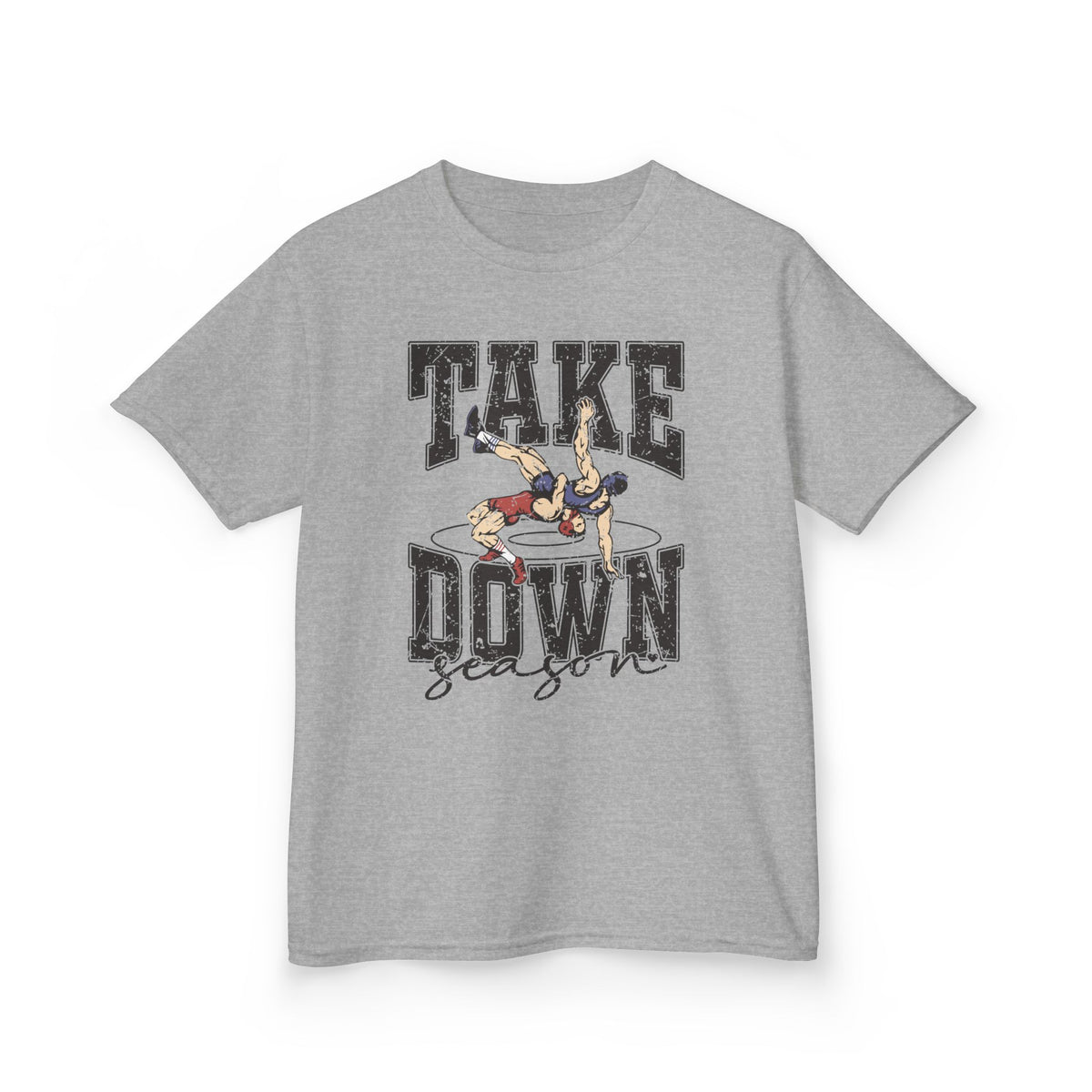 Wrestling "Take Down Season" Kids T-Shirt — Youth Wrestling Tee
