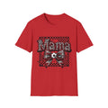 Mama Graphic Tee — Checkerboard Leopard Bow Shirt for Moms