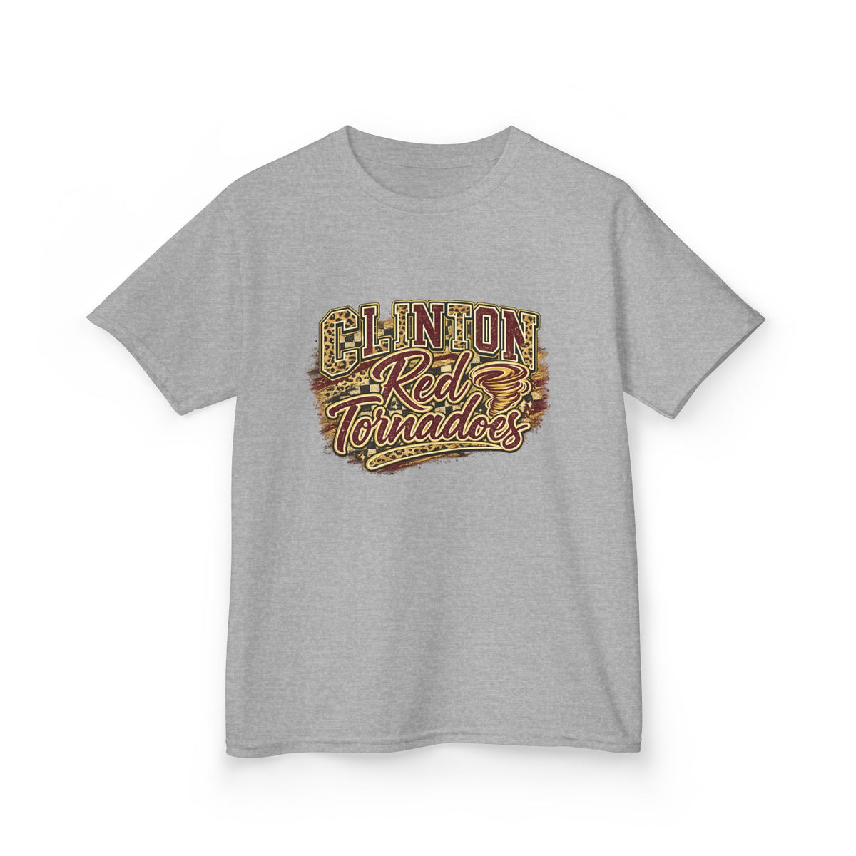 Clinton Red Tornados Kids T‑Shirt — Vintage School Team Logo