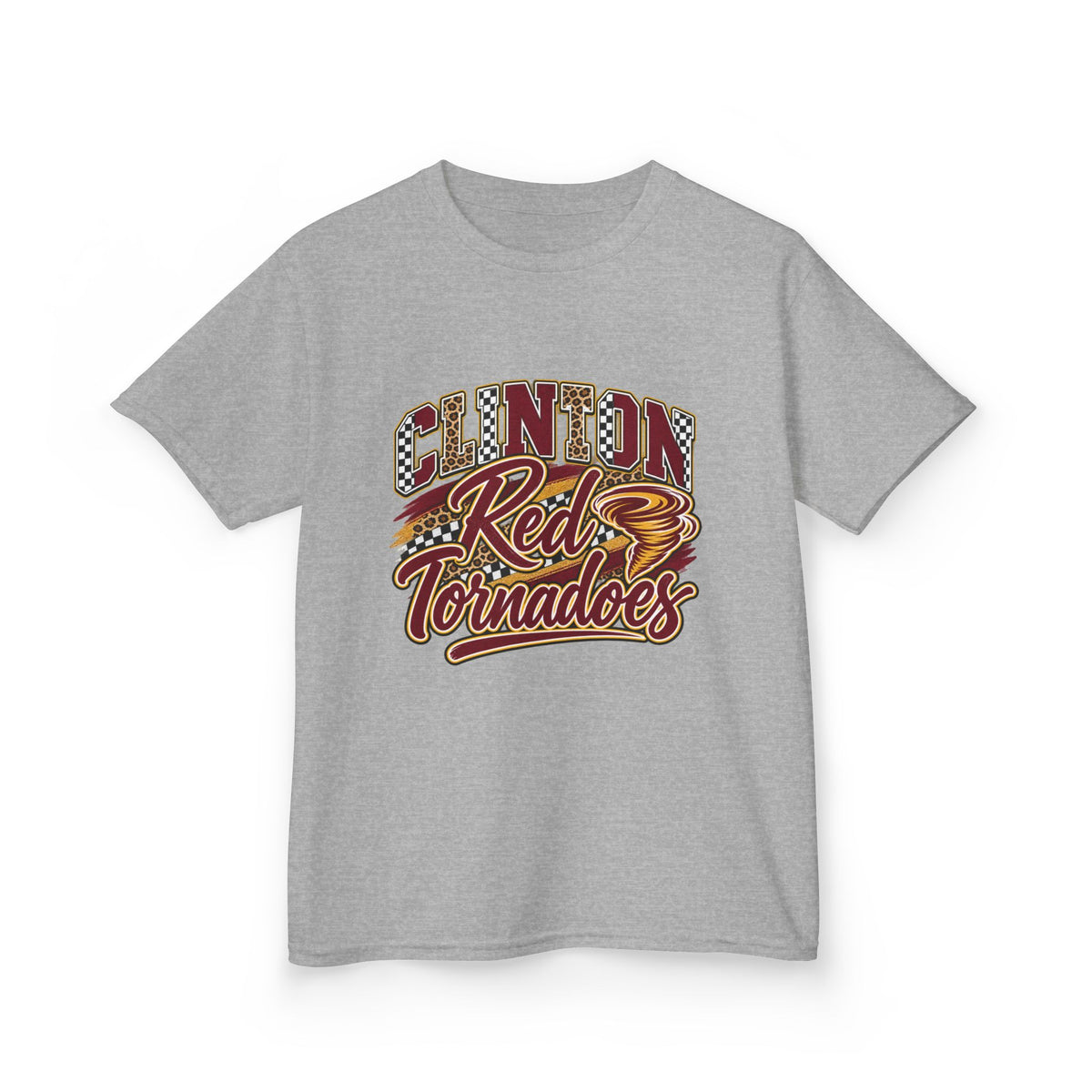 Clinton Red Tornadoes Kids Tee — Youth School Spirit Shirt