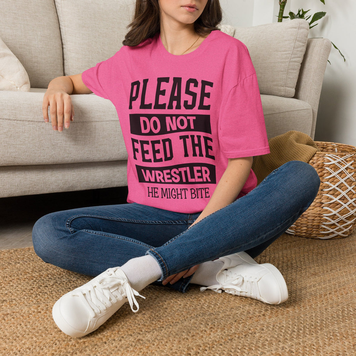 Please Do Not Feed The Wrestler T-Shirt — Funny Wrestling Shirt