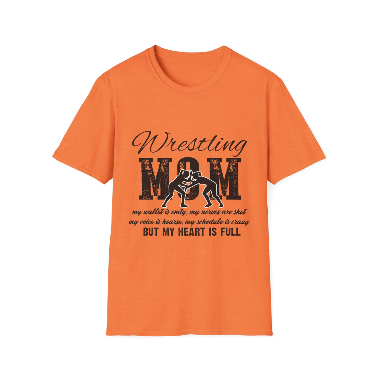 Wrestling Mom T‑Shirt — Distressed Sports Mom Tee