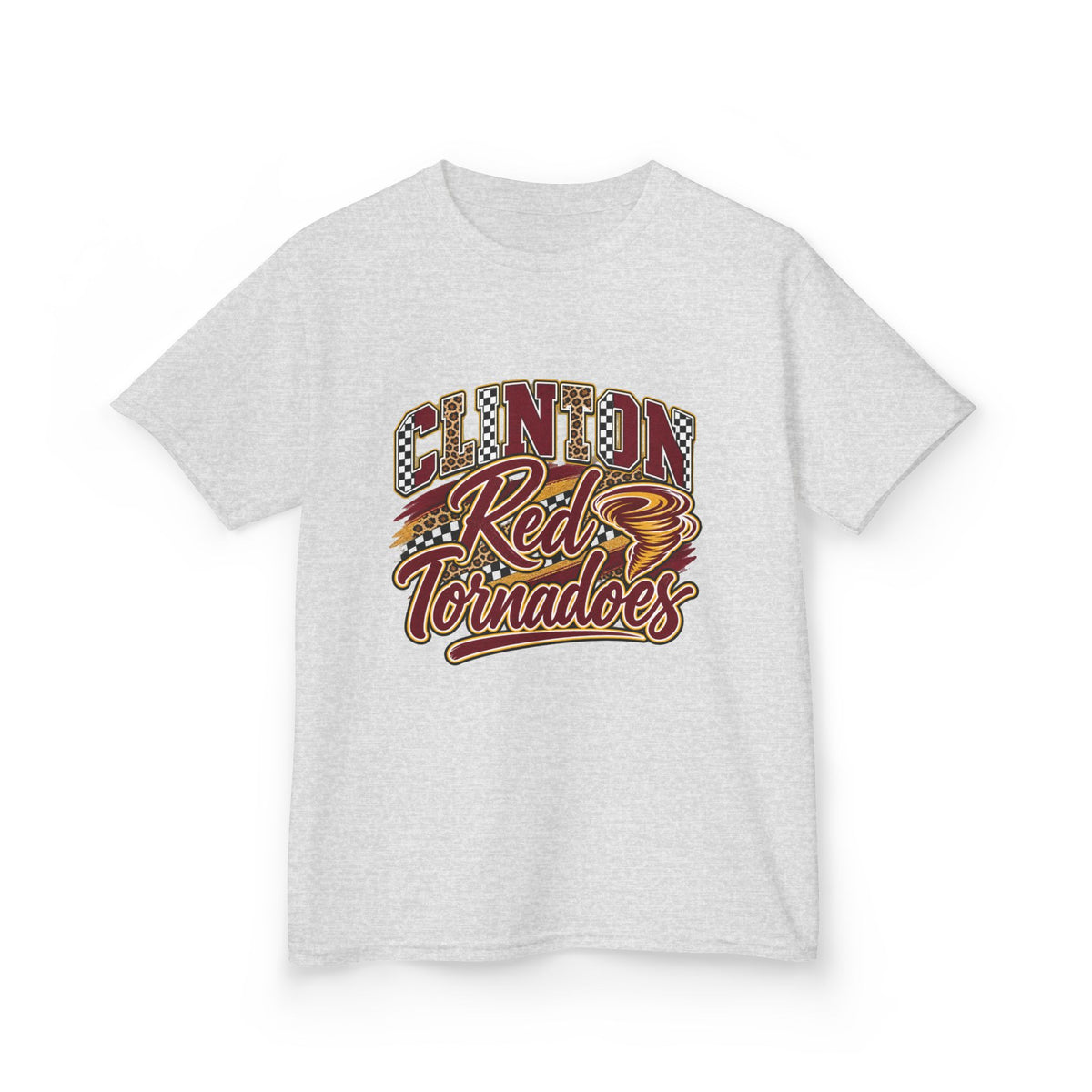 Clinton Red Tornadoes Kids Tee — Youth School Spirit Shirt