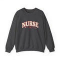 Nurse Crewneck Sweatshirt — Retro Script "NURSE" Design with Heart Stethoscope