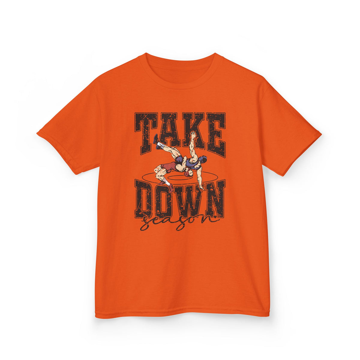 Wrestling "Take Down Season" Kids T-Shirt — Youth Wrestling Tee