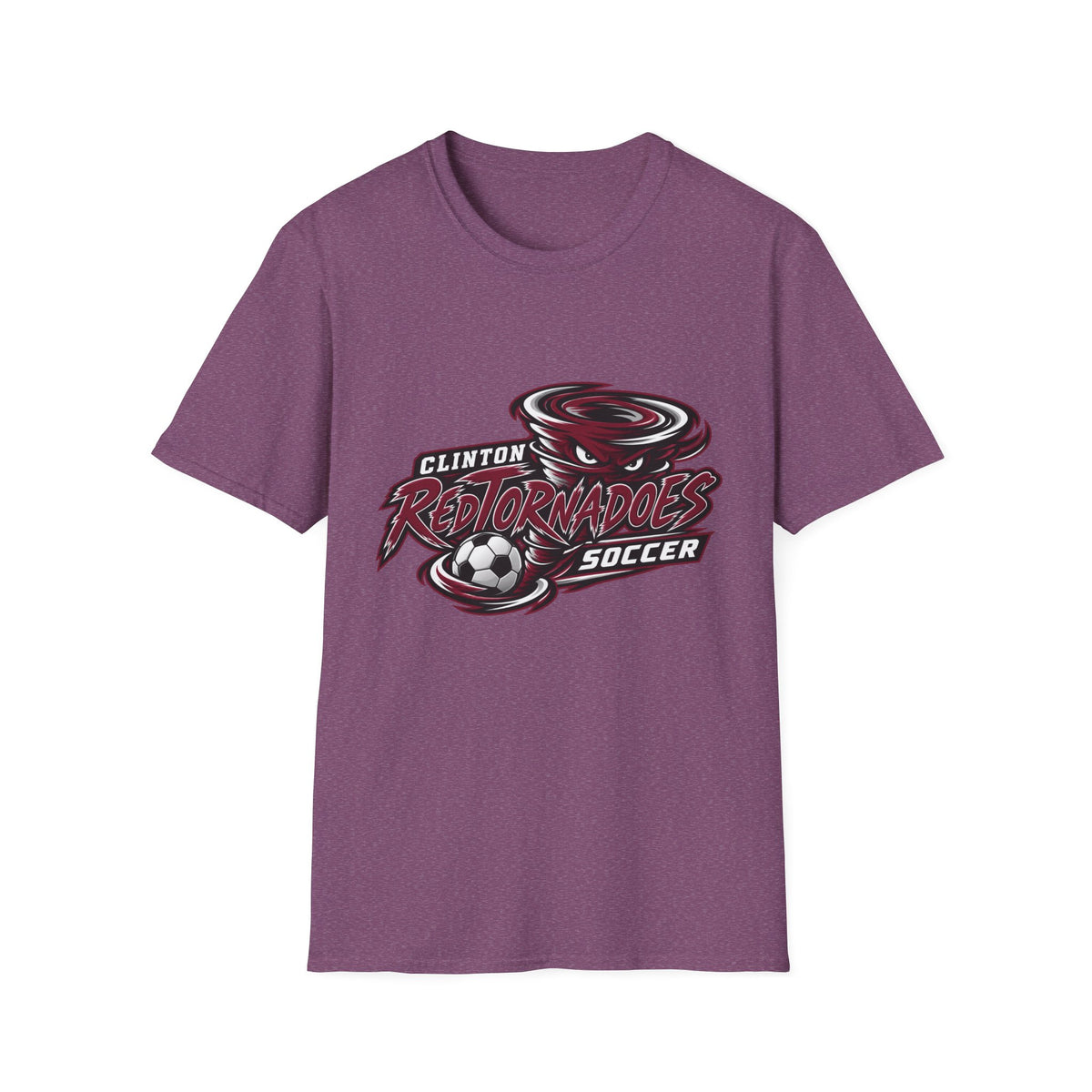 Red Tornadoes Soccer T-Shirt — Clinton Team Logo Tee