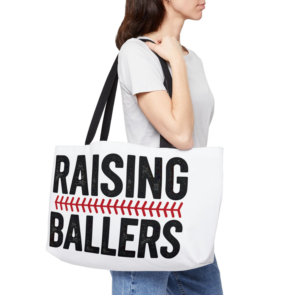 Raising Ballers Weekender Tote — Baseball Mom/Dad Travel Bag