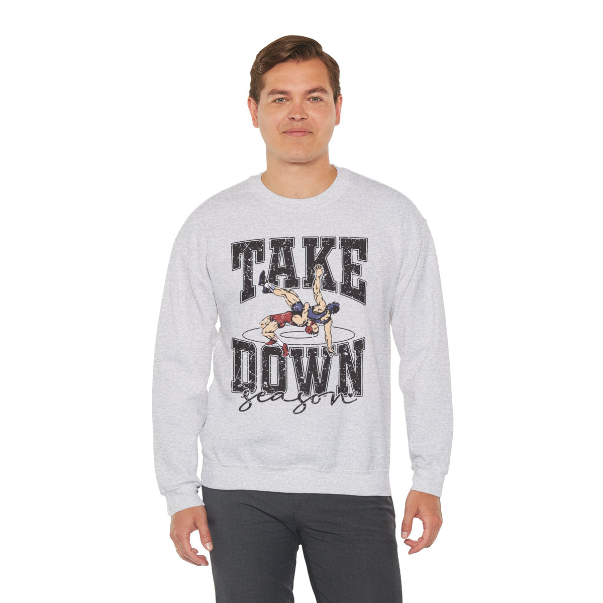 Take Down Season Wrestling Crewneck Sweatshirt