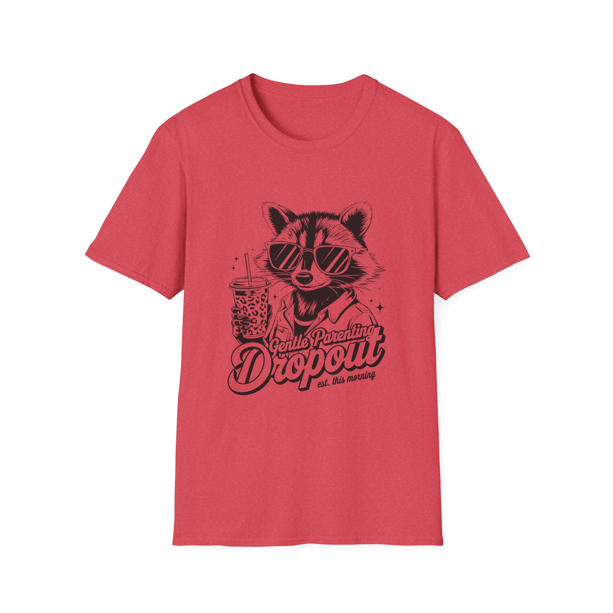 Raccoon with Sunglasses T-Shirt — Cute Retro 'Dropout' Graphic Tee