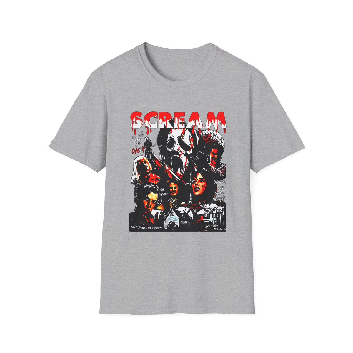 Scream Horror Movie Collage T‑Shirt