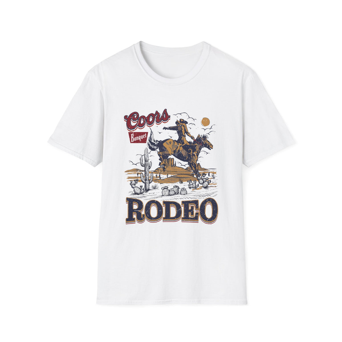 Rodeo Rider Graphic T-Shirt — 'Coors Banquet' Western Cowboy Tee