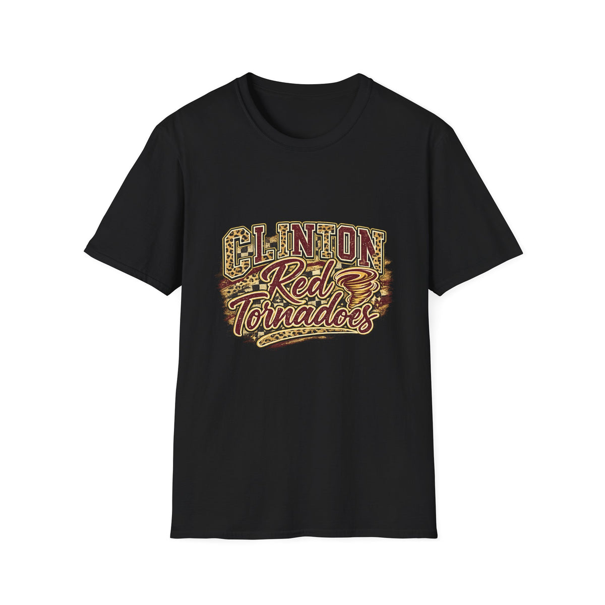 Clinton Red Tornadoes T-Shirt — Vintage Leopard School Spirit Tee