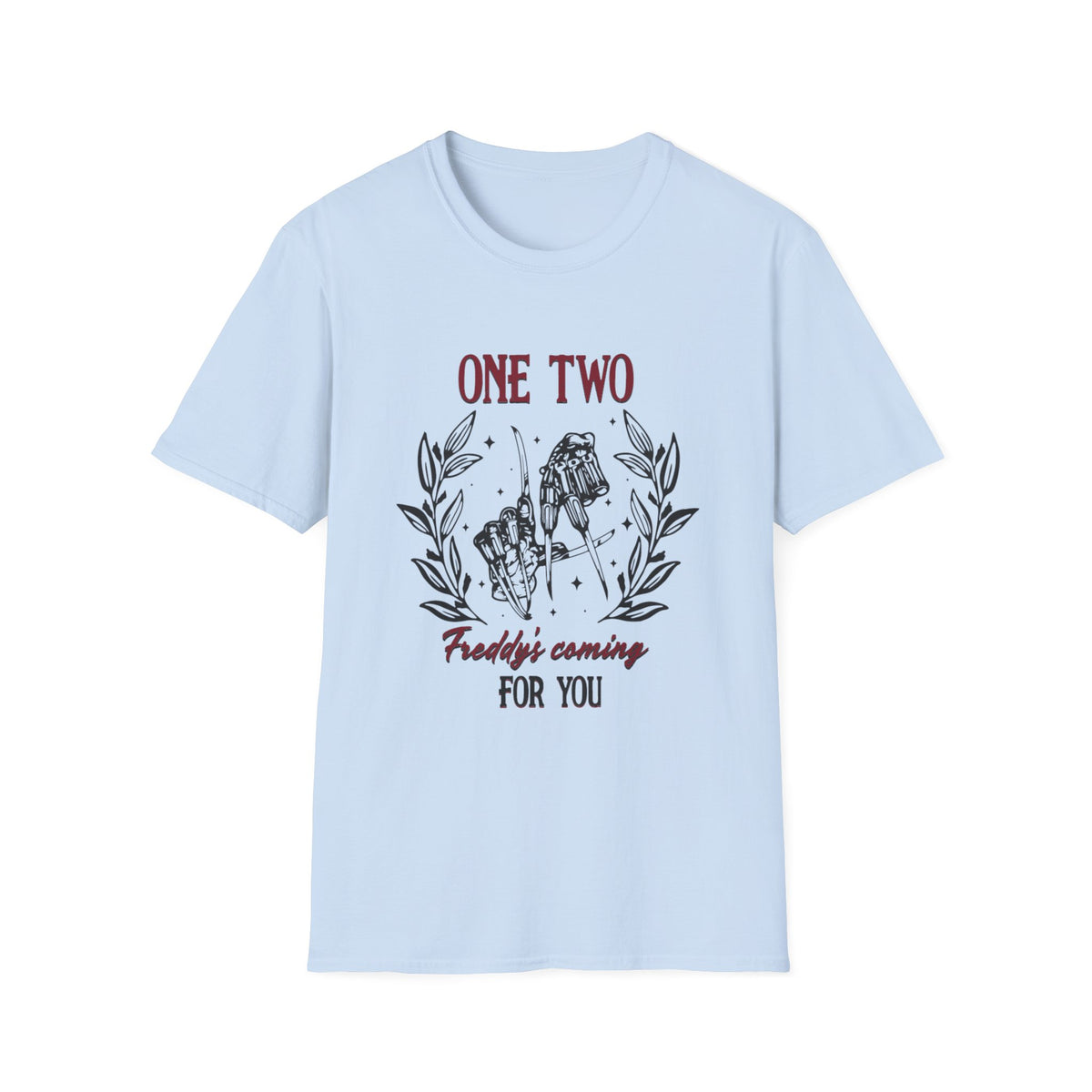 One Two "Freddy's Coming for You" Tee — Horror Movie Graphic T-Shirt