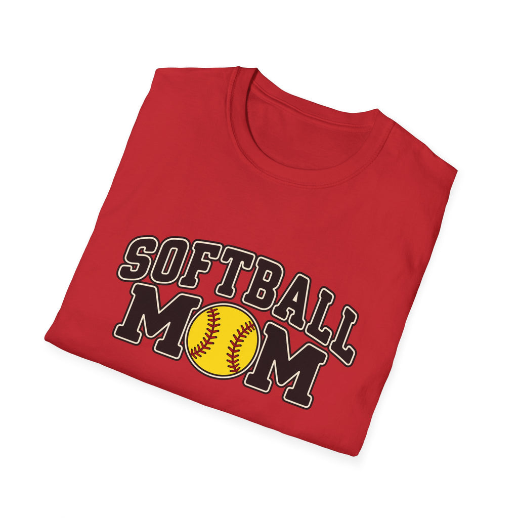 Softball Mom T-Shirt — Vintage Team Spirit Softball Tee