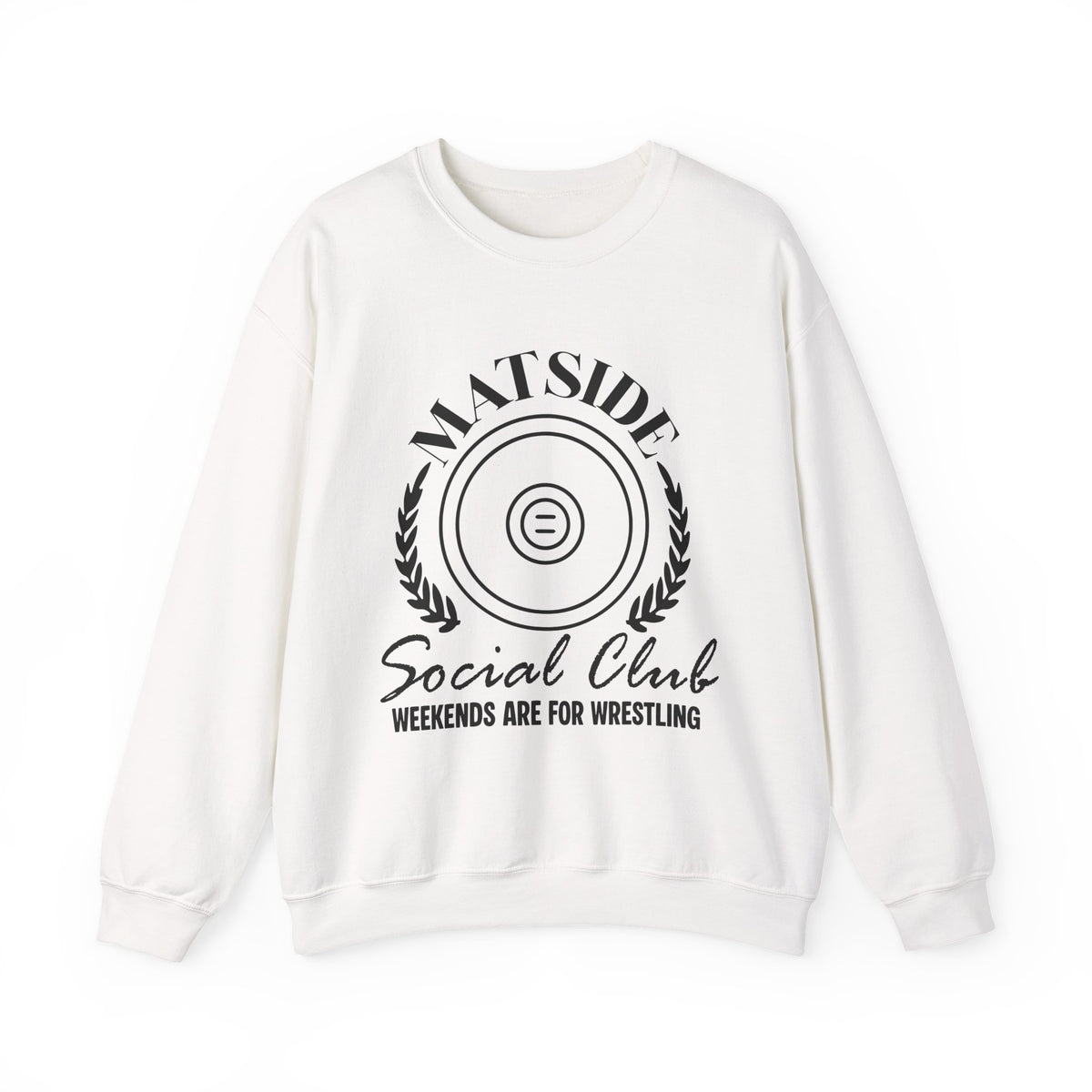 Matside Social Club Crewneck Sweatshirt – "Weekends Are For Wrestling" Vintage Wrestling Logo