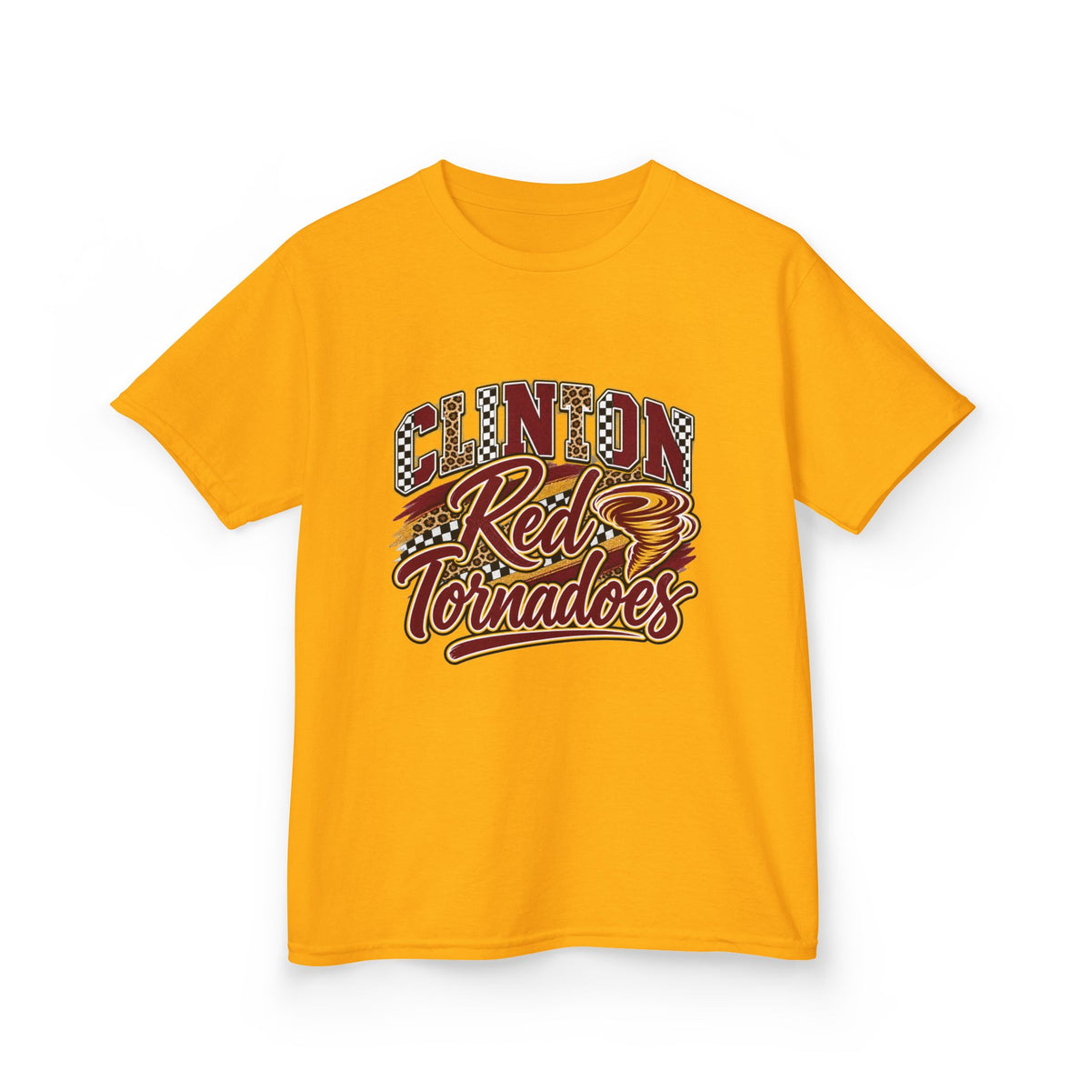 Clinton Red Tornadoes Kids Tee — Youth School Spirit Shirt