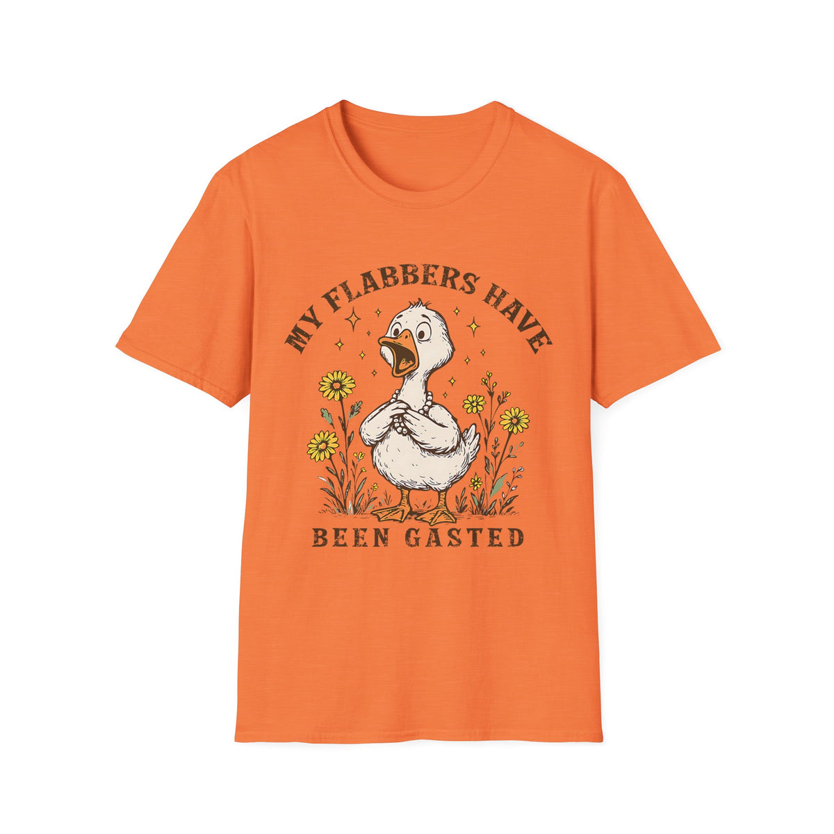 Graphic T-Shirt — "My Flabbers Have Been Gasted" Cute Duck Illustration