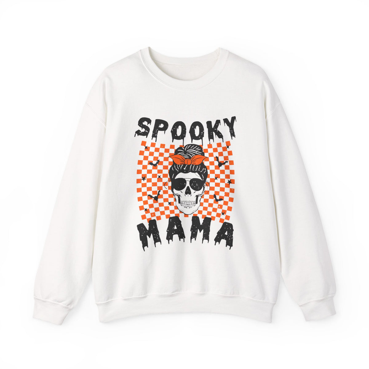 Spooky Mama Sweatshirt - Halloween Skull Mama Crewneck