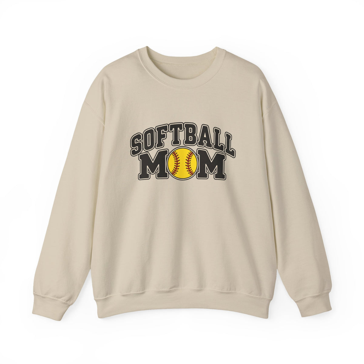 Softball Mom Crewneck Sweatshirt — Vintage Softball Logo for Proud Moms