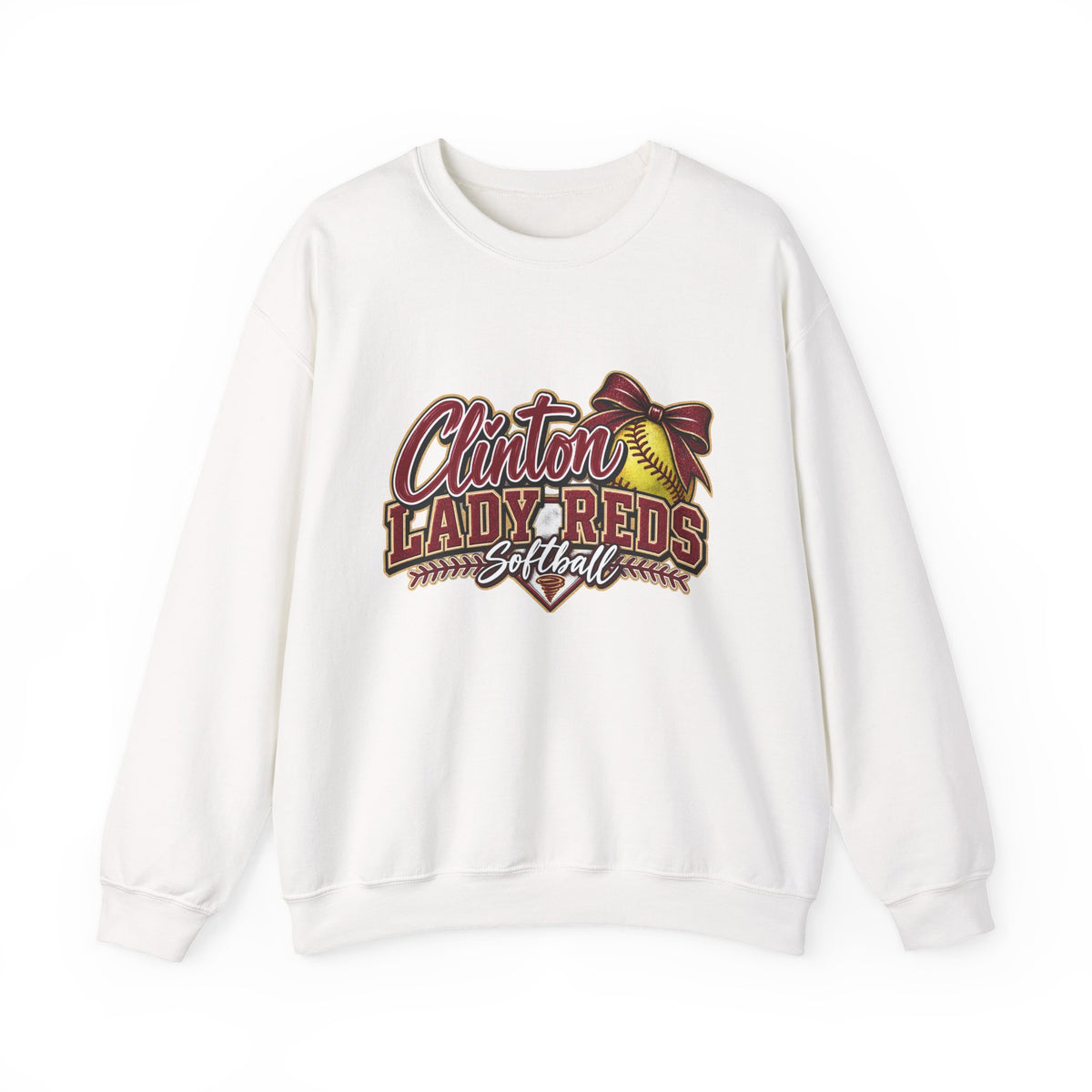 Clinton Lady Reds Softball Crewneck Sweatshirt