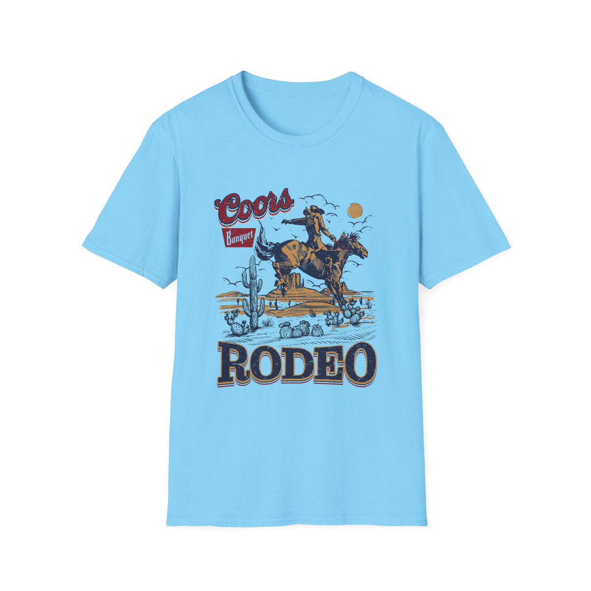 Rodeo Rider Graphic T-Shirt — 'Coors Banquet' Western Cowboy Tee