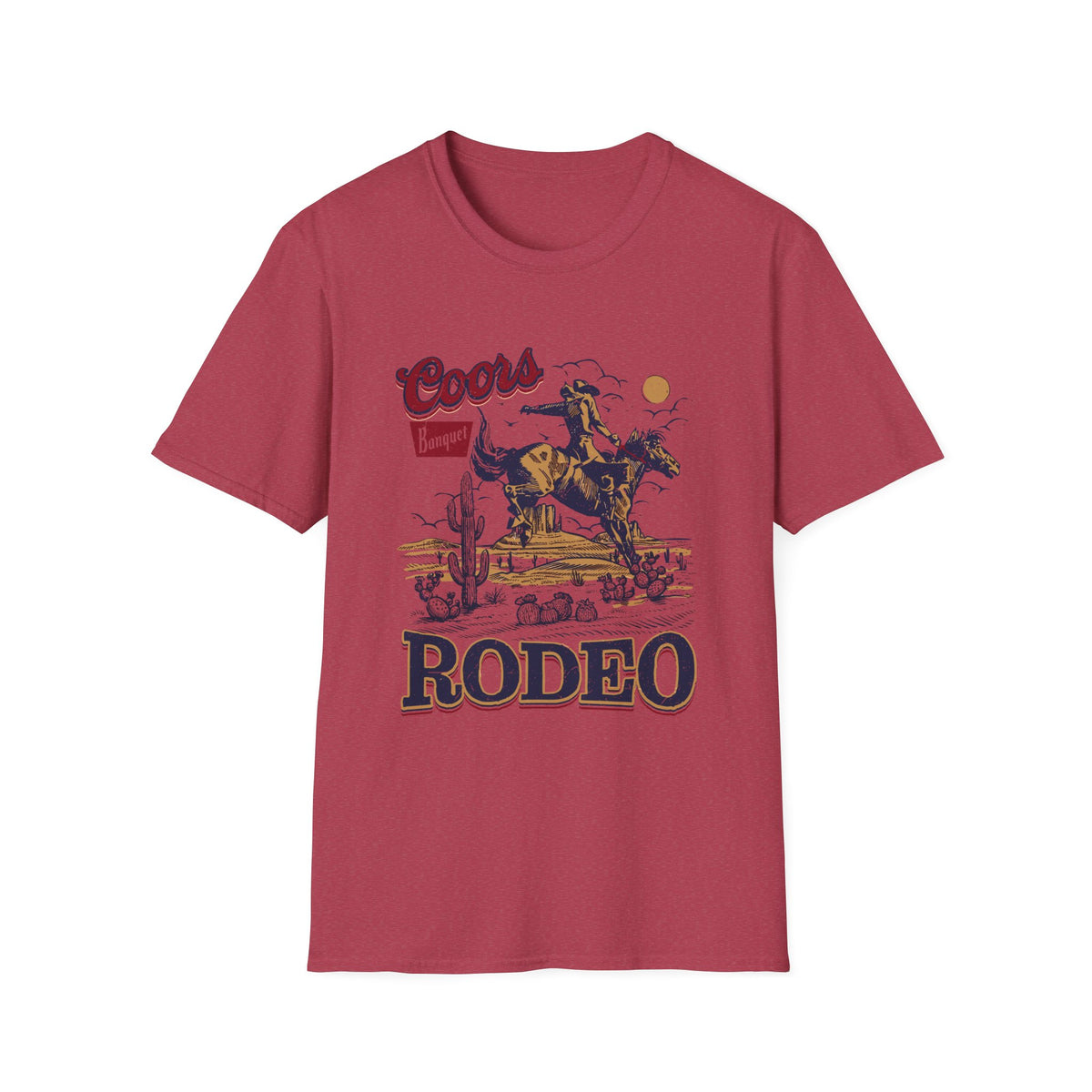 Rodeo Rider Graphic T-Shirt — 'Coors Banquet' Western Cowboy Tee
