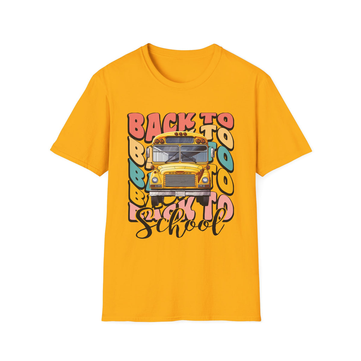 Back to School Bus T-Shirt — Vintage Yellow School Bus Graphic Tee