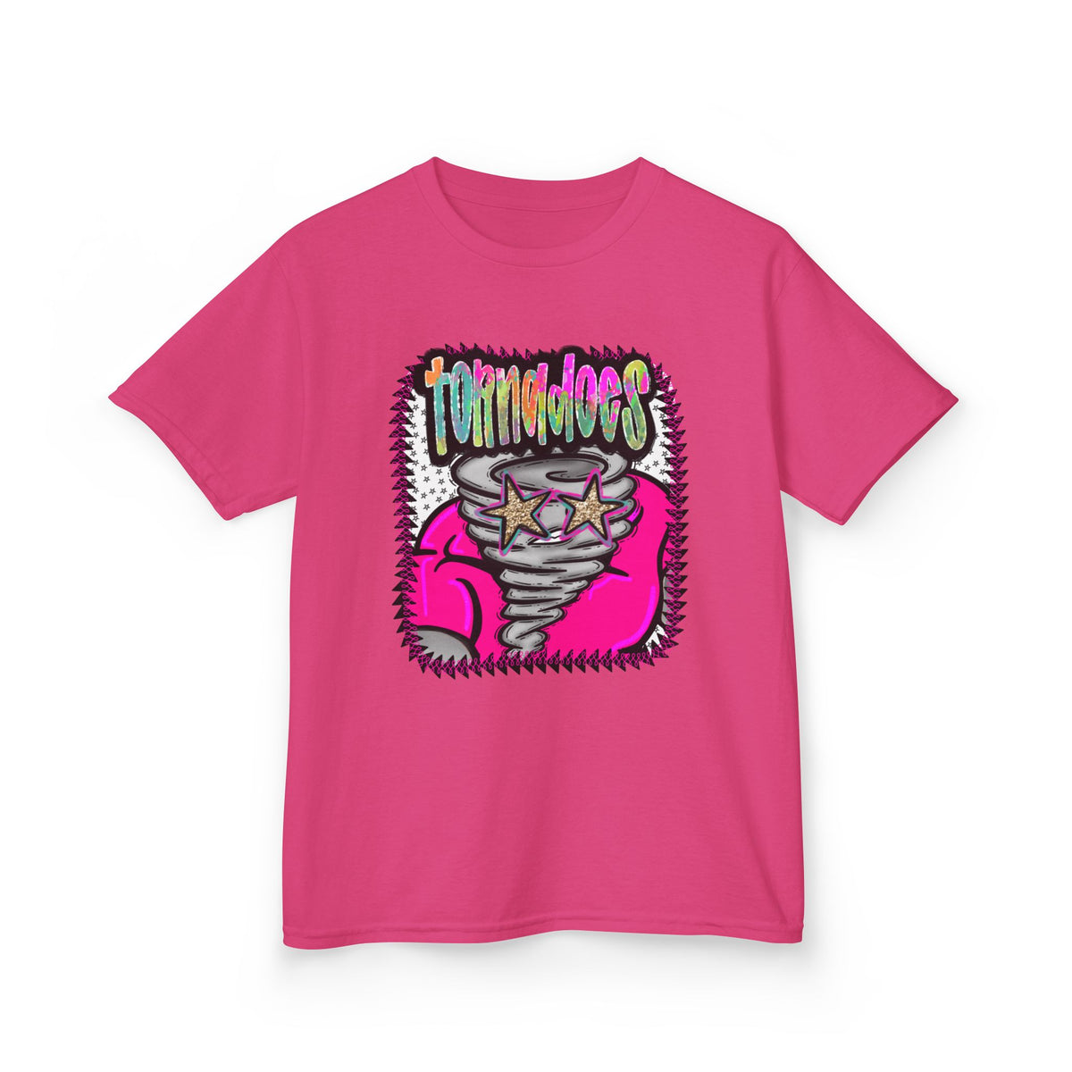 Kids Tee — Colorful 'Tornado' Cartoon Graphic Shirt for Kids
