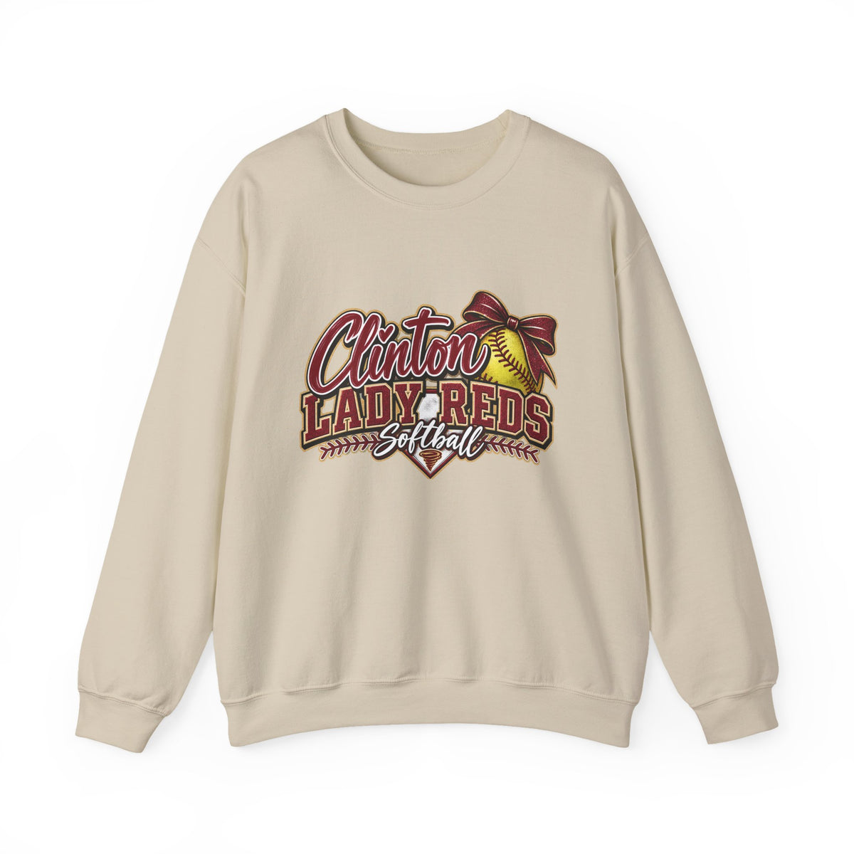 Clinton Lady Reds Softball Crewneck Sweatshirt