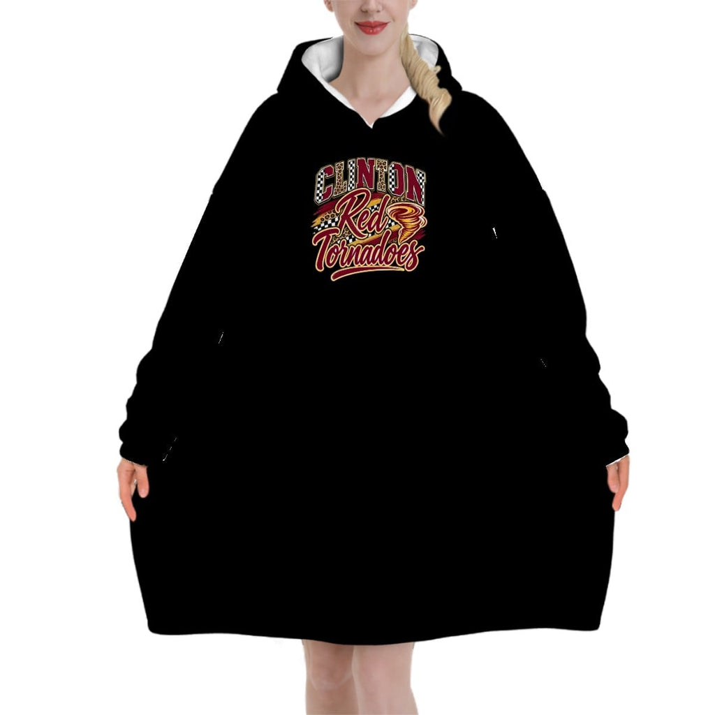 Adult Blanket Hoodie Clinton leopard