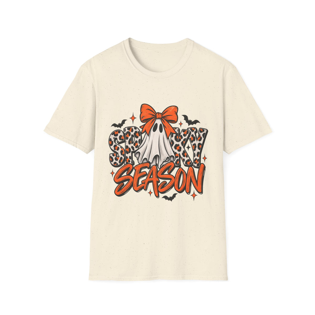 Halloween T-Shirt — Leopard Ghost Spooky Season Graphic Tee