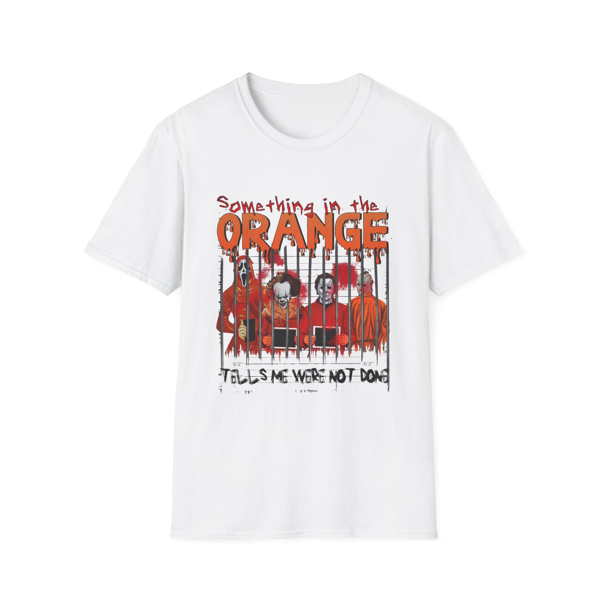 Something in the Orange T-Shirt — Horror Movie Prison-Themed Graphic Tee